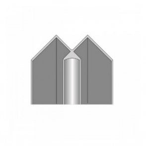 Showerwall Aluminium Internal Corner Trim 2450mm x 11mm (Choose Finish)