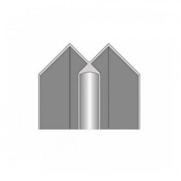 Showerwall Aluminium Internal Corner Trim 2450mm x 11mm (Choose Finish)