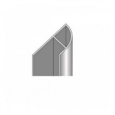 Showerwall Aluminium Quadrant End Trim 2450mm x 11mm (Choose Finish)