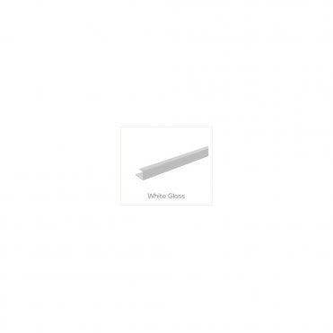 Showerwall Aluminium Quadrant End Trim 2450mm x 11mm (Choose Finish)