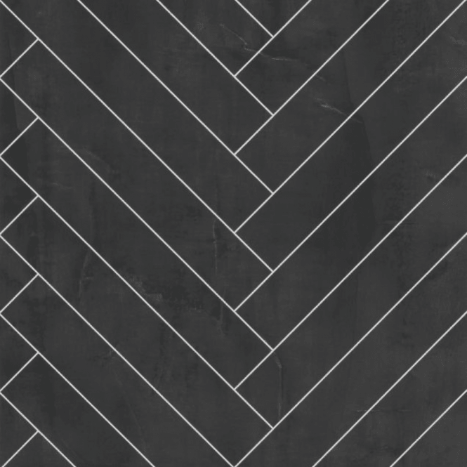 Showerwall  Black Velvet Satin Herringbone Tile SWT14 (2400x600mm)