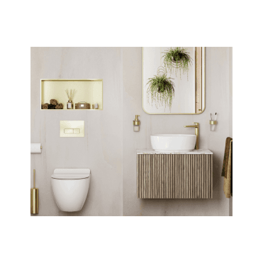 Built-in Wall Niche 610 x 305mm x 80mm with LED Strip (Choose Finish)