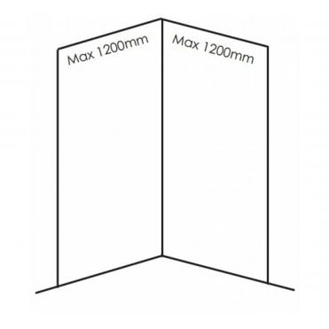 Showerwall Pack A Quarry Collection Wall Panels For Corner Shower Enclosures Up To 1200mm (Choose Finish)
