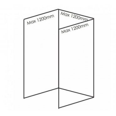 Showerwall Pack B Marble Collection Wall Panels For Recessed Shower Enclosures Up To 1200mm (Choose Finish)