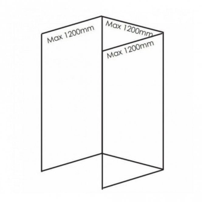 Showerwall  Pack B Quarry Collection Wall Panels For Recessed Shower Enclosures Up To 1200mm (Choose Finish)