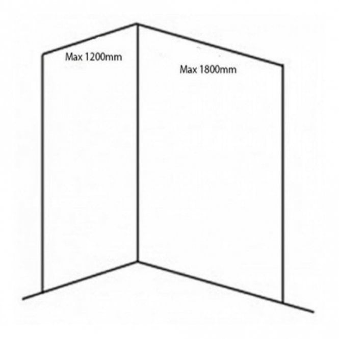 Showerwall  Pack C Quarry Collection Wall Panels For Corner Shower Enclosures Or Baths Up To 1800mm (Choose Finish)