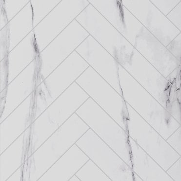 Showerwall White Marble Herringbone Tile SWT03 (2400x600mm)