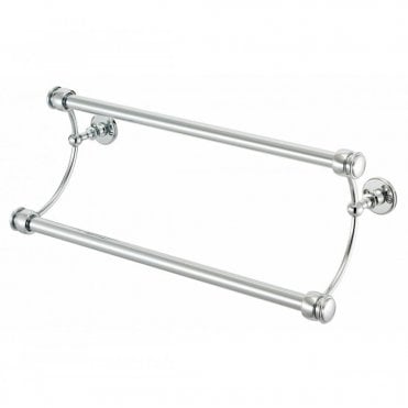 Sterlingham Double Glass Crescent Towel Bar 18"/23" Or 29" - 5-405