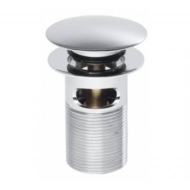 Tavistock 75mm Dome Click Basin Waste Slotted Chrome Finish - WASTE10