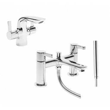 Tavistock Revive Bath Shower Mixer Tap  & Basin Mixer Tap Set - TRV42 + TRV11