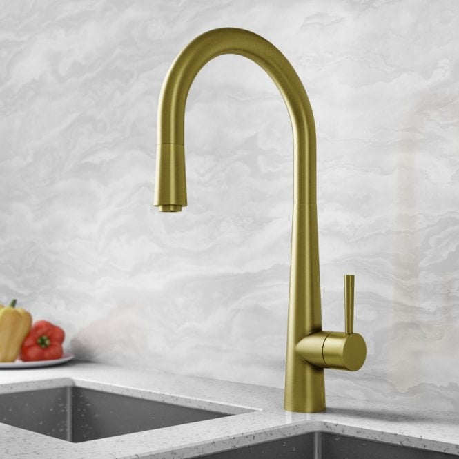 Trisen Brassware Trisen Jema Chrome pull out single lever Kitchen mixer TK009