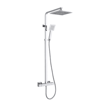 Trisen Zacha Chrome square adjustable thermostatic shower TSS100