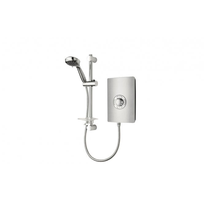 Triton  Aspirante Contemporary Electric Shower - Brushed Steel