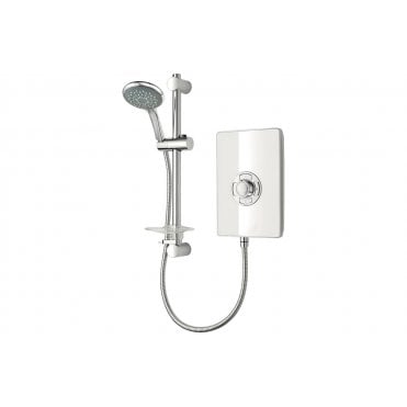 Triton Aspirante Contemporary Electric Shower - White Gloss