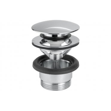Vema Basin Push Button Waste (Unslotted) - Chrome