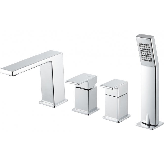 Vema  Lys 4-Hole Deck Mounted Bath/Shower Mixer - Chrome