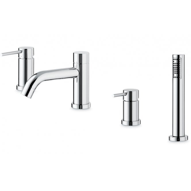 Vema  Maira 4-Hole Deck Mounted Bath/Shower Mixer - Chrome