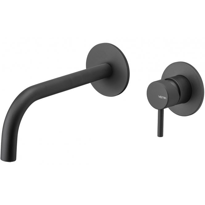 Vema  Maira Wall Mounted Basin Mixer - Matt Black