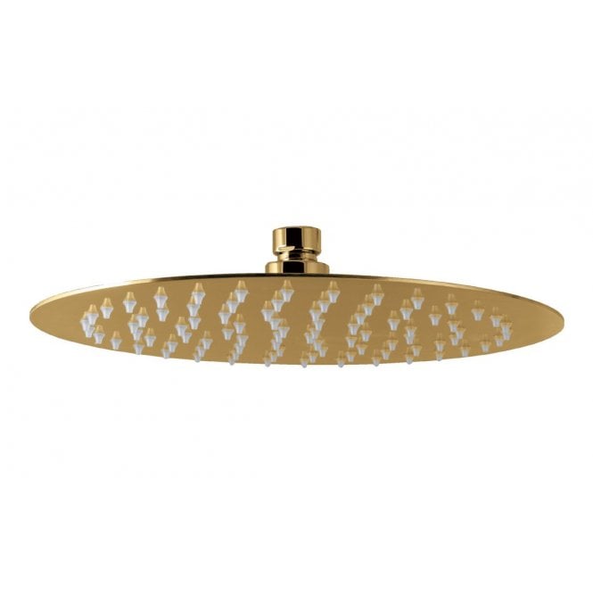 Vema  Tiber 250mm Round Showerhead - Brushed Brass