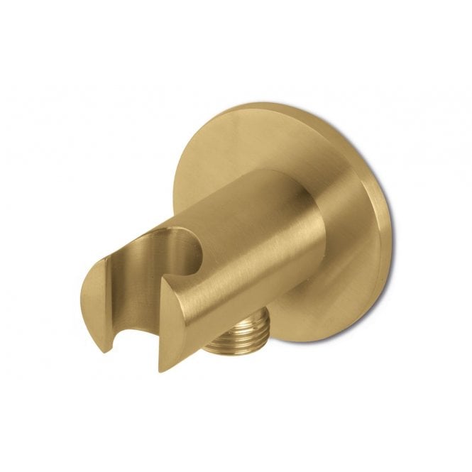 Vema  Tiber Handset Wall Bracket & Outlet - Brushed Brass
