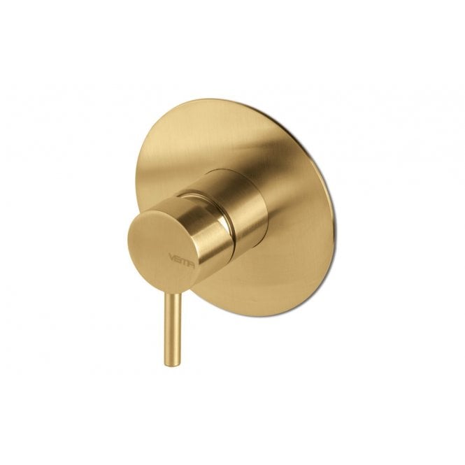 Vema  Tiber Single Outlet Shower Mixer - Brushed Brass