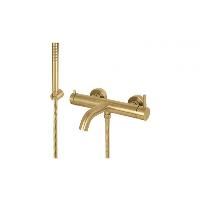Vema  Tiber Wall Mounted Bath/Shower Mixer - Brushed Brass