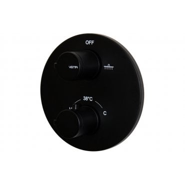 Vema Timea Black Two Outlet Thermostatic Valve