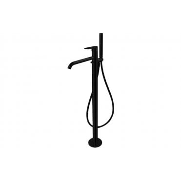 Vema Timea Floor Standing Bath/Shower Mixer - Matt Black