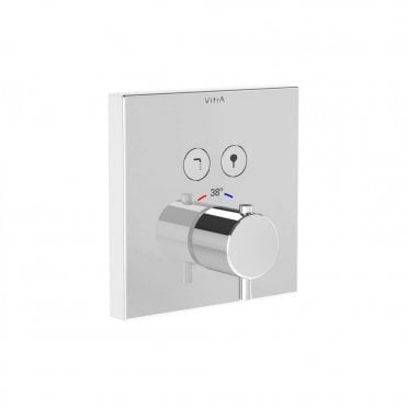 VitrA Aquacontrol Square Concealed Thermostatic 2-Way Bath Mixer