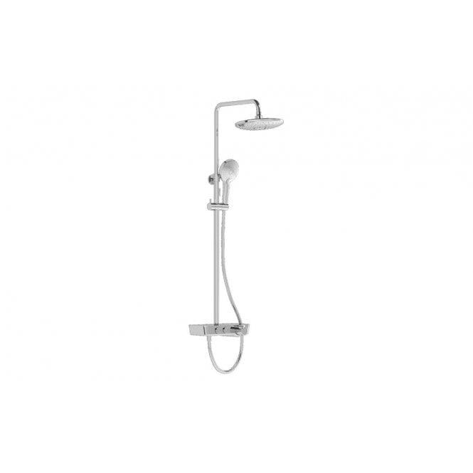 Vitra  Aquaheat Charm 240 Shower Set with 2-Function Overhead & Shelf - Chrome