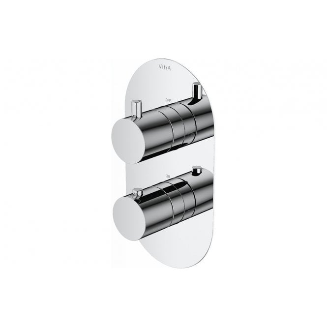 Vitra  Aquaheat Round Thermostatic 2-Way Shower Mixer - Chrome