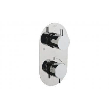 VitrA Aquaheat Round Thermostatic 3-Way Shower Mixer - Chrome