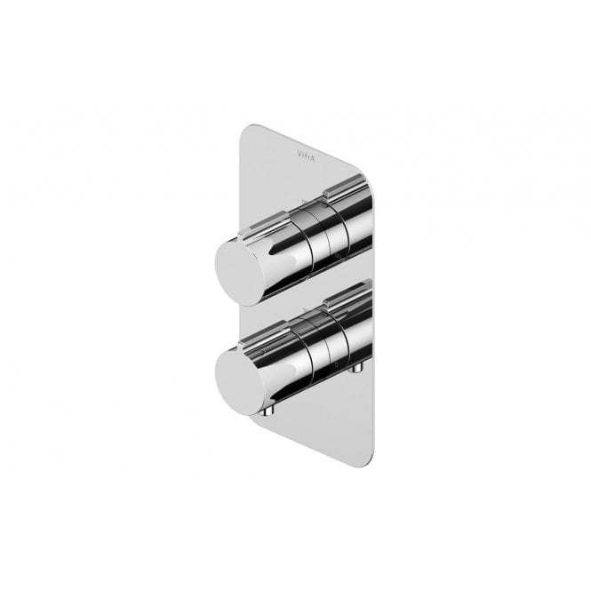 Vitra  Aquaheat Soft Square Thermostatic 1-Way Shower Mixer - Chrome