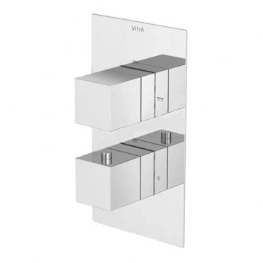 VitrA Aquaheat Square Thermostatic 2-Way Shower Mixer - Chrome