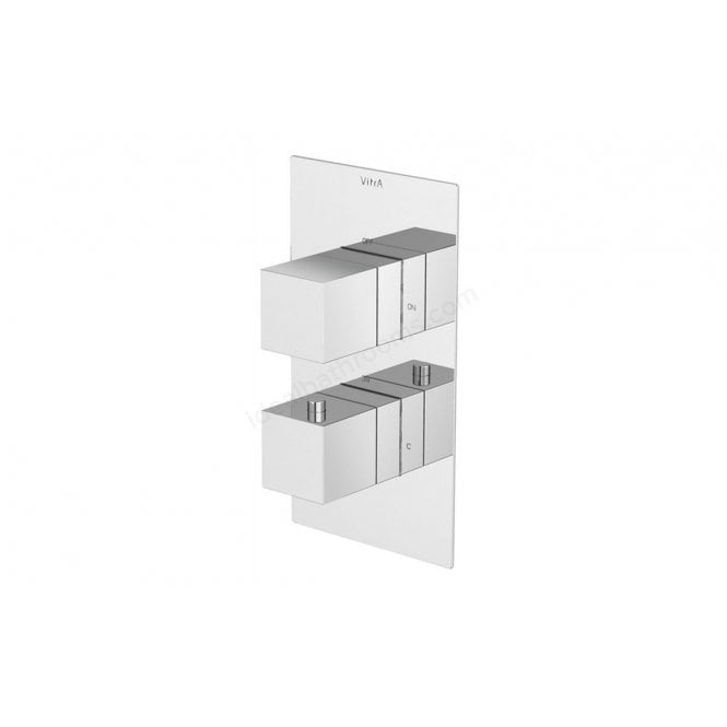 Vitra  Aquaheat Square Thermostatic 3-Way Shower Mixer - Chrome