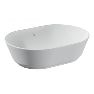 VitrA Geo 545x400mm Basin, 0 Tap Holes, White (select with or without overflow)