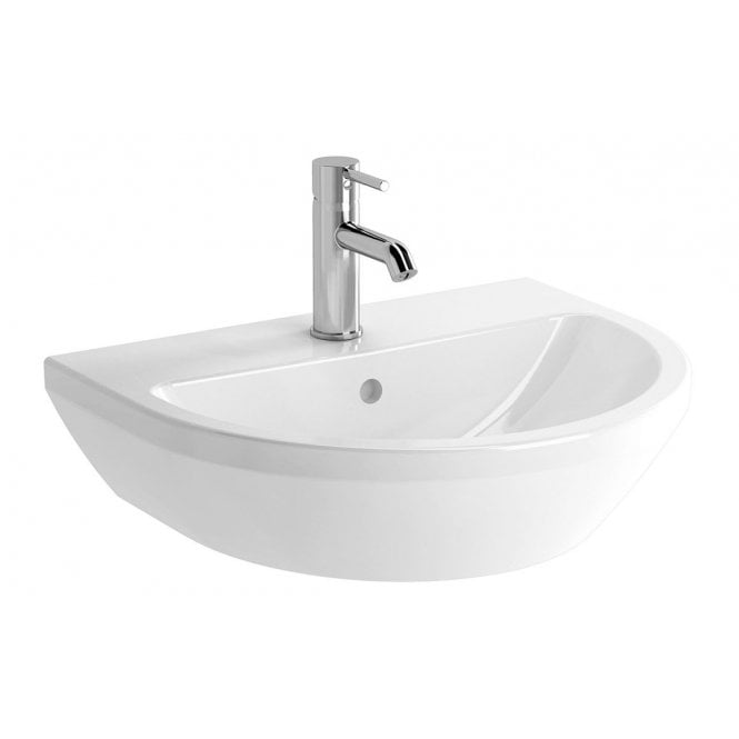 Vitra  Integra 550x450mm 1 Tap Hole, Basin with Overflow, White
