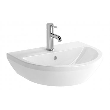 VitrA Integra 550x450mm 1 Tap Hole, Basin with Overflow, White