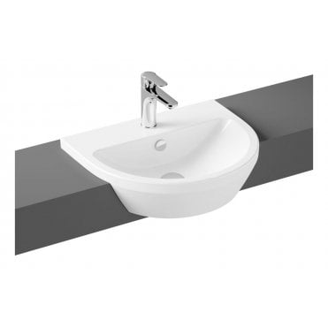 VitrA Integra 550x455mm 1 Tap Hole, Semi Recessed Basin, White