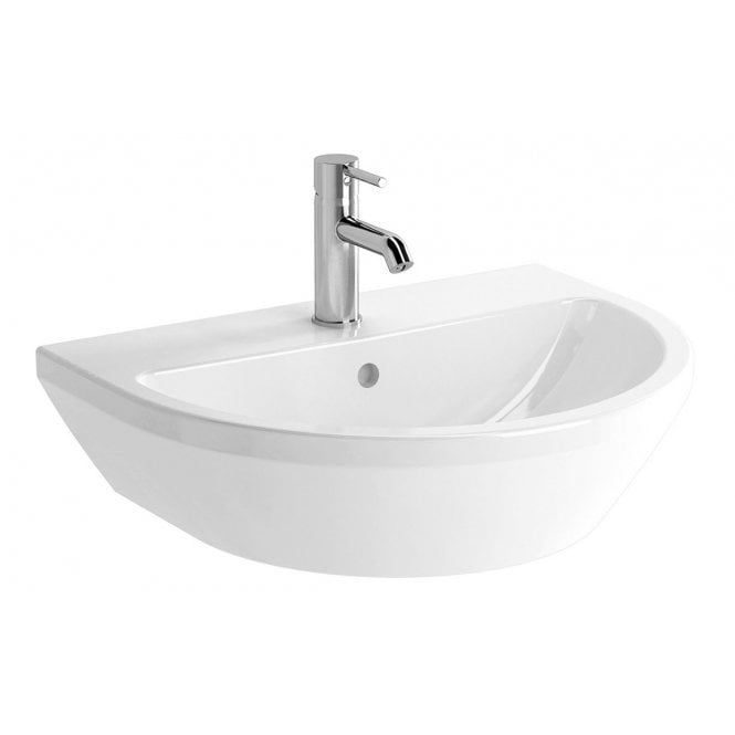 Vitra  Integra 595x465mm 1 Tap Hole, Basin with Overflow, White