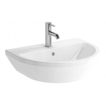 VitrA Integra 595x465mm 1 Tap Hole, Basin with Overflow, White