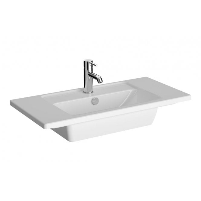 Vitra  Integra 800x385mm 1 Tap Hole, Vanity Basin with Overflow, White