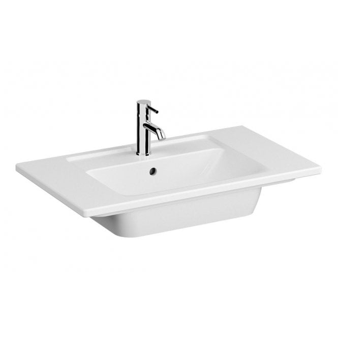 Vitra  Integra 800x465mm 1 Tap Hole, Vanity Basin with Overflow, White