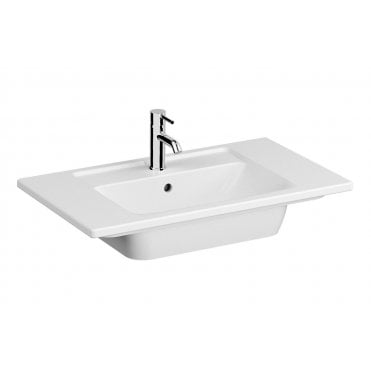 VitrA Integra 800x465mm 1 Tap Hole, Vanity Basin with Overflow, White