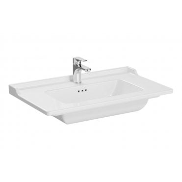 VitrA Integra Classic 805x470mm 1 Tap Hole, Vanity Basin with Overflow, White