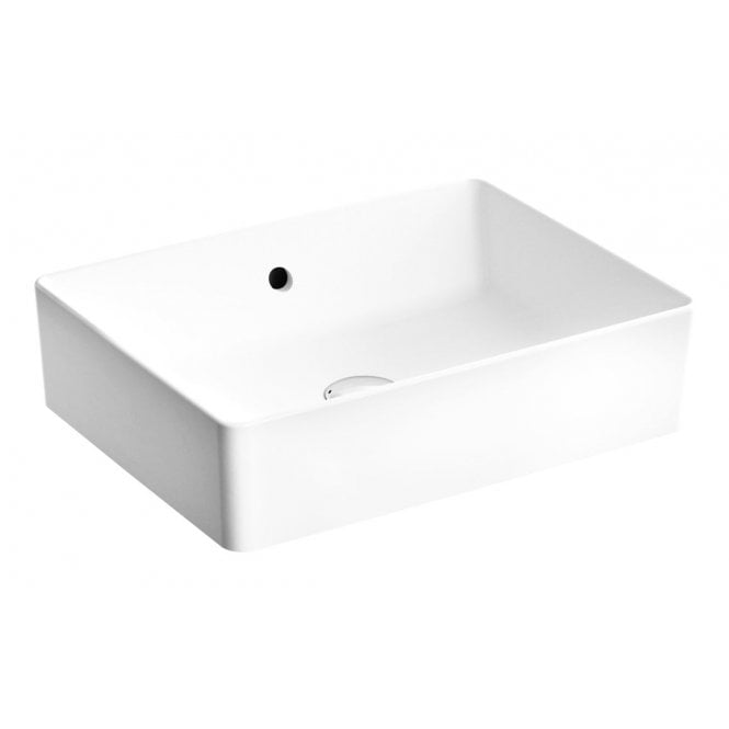 Vitra  Nuo 500x380mm 0 Tap Holes, Basin, White (With or without overflow)