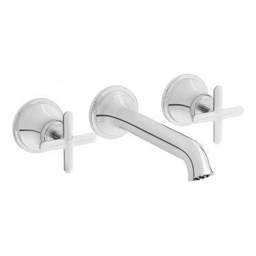 VitrA Origin Classic Wall Mounted 3-Hole Basin Mixer
