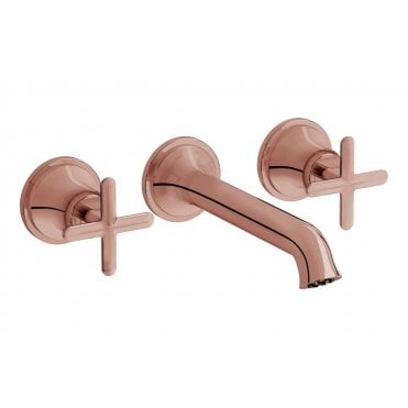 VitrA Origin Classic Wall Mounted 3-Hole Basin Mixer