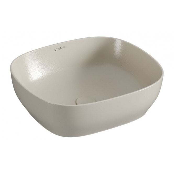 Vitra  Outline 475x420mm, Recycled, 0 Tap Holes, Basin Only, Matt Taupe