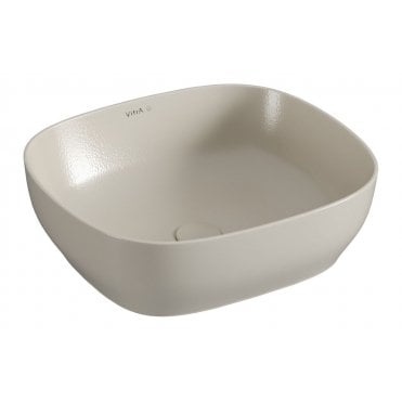 VitrA Outline 475x420mm, Recycled, 0 Tap Holes, Basin Only, Matt Taupe